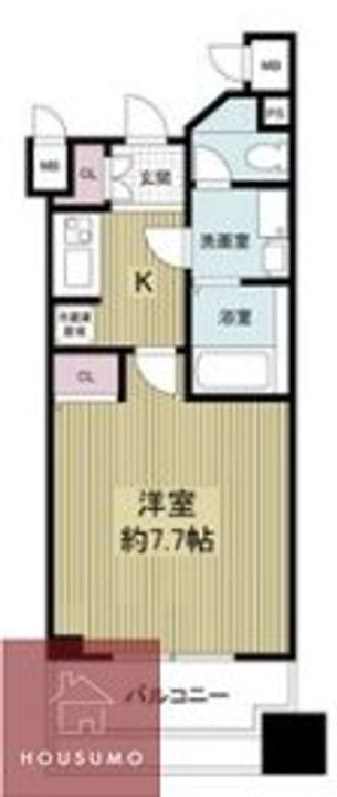 エスティメゾン京橋508の間取り
