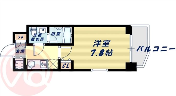 アーデン京町堀ウエスト706の間取り