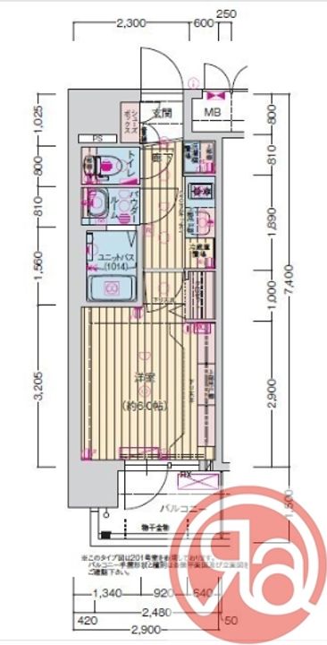 プレサンス桜川グロワールの間取り
