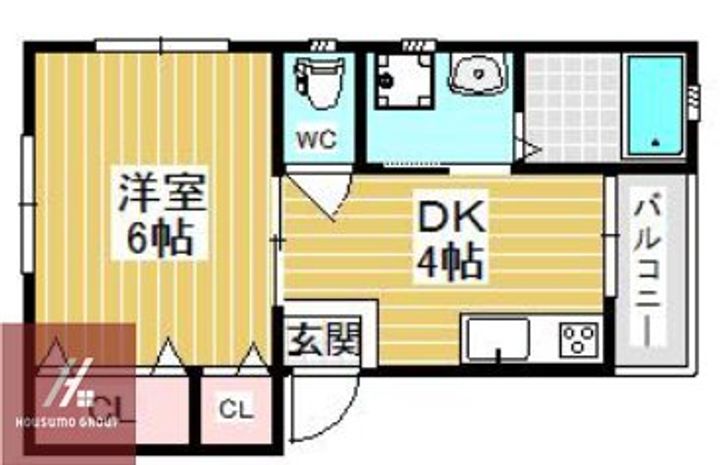 高殿ハイツ201の間取り