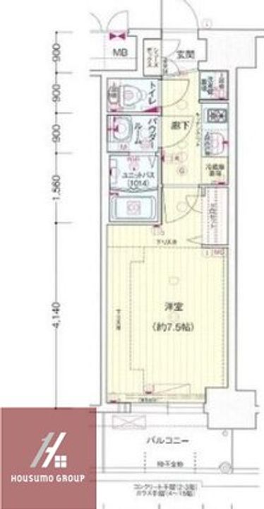 プレサンス堺筋本町センティスの間取り