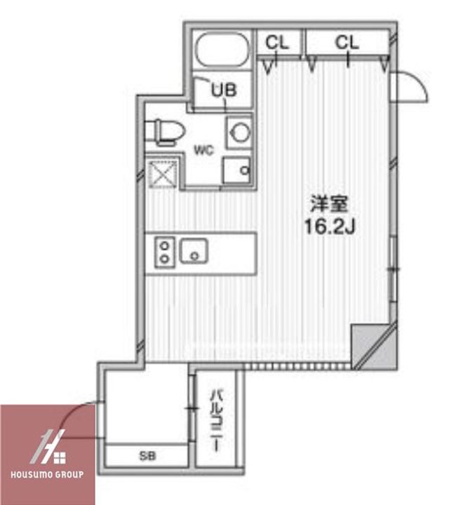 ルクレ堺筋本町レジデンス1104の間取り
