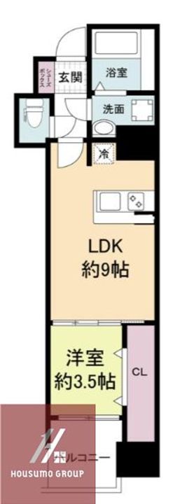 セレニテ堺筋本町プリエ1204の間取り