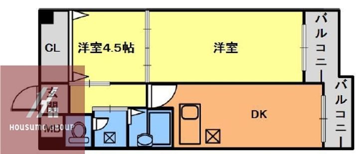 大阪府大阪市浪速区桜川2丁目(マンション)の賃貸物件の間取り