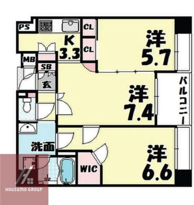 エステムプラザ梅田WESTの間取り