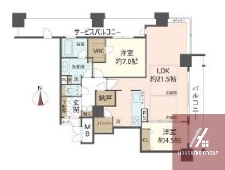 シティタワー堀江の間取り