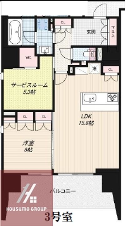 Noire北堀江の間取り