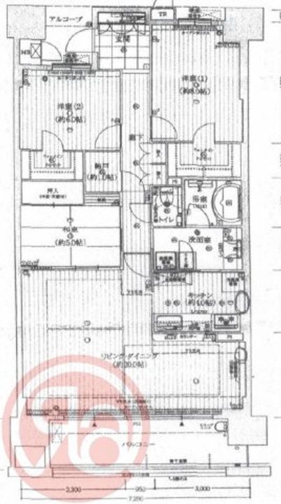 大阪府大阪市浪速区湊町2丁目(マンション)の賃貸物件の間取り
