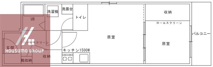 大阪府大阪市西区南堀江2丁目(マンション)の賃貸物件の間取り