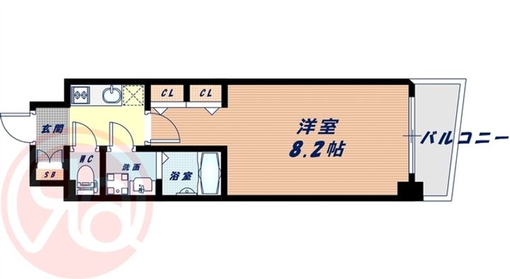 大阪府大阪市西区川口1丁目(マンション)の賃貸物件の間取り