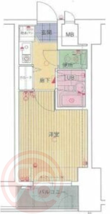 大阪府大阪市西区南堀江1丁目(マンション)の賃貸物件の間取り