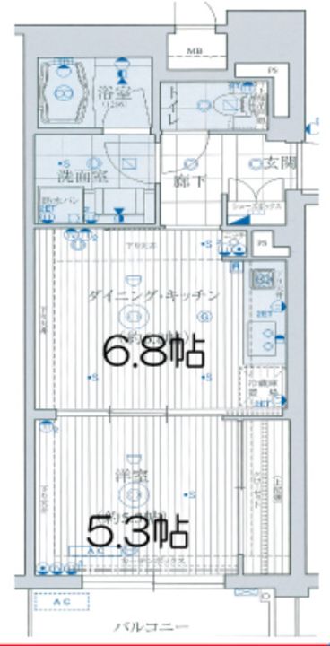 大阪府大阪市西区江戸堀1丁目(マンション)の賃貸物件の間取り
