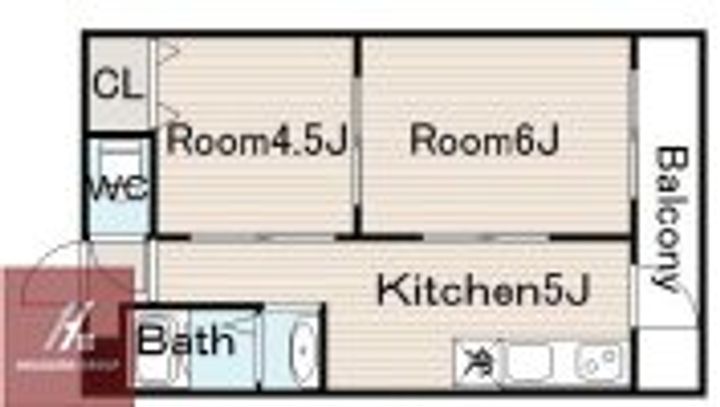 ニューハイツ川端305の間取り