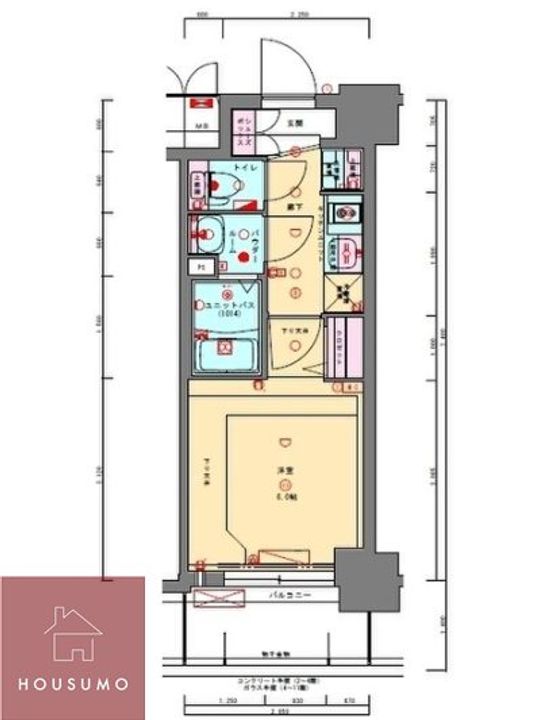 プレサンス長堀通グレイタスの間取り