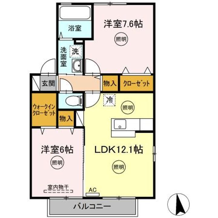 サンパティーク C棟201の間取り