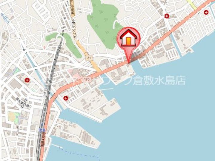 岡山県倉敷市児島下の町1丁目(マンション)の賃貸物件301の地図