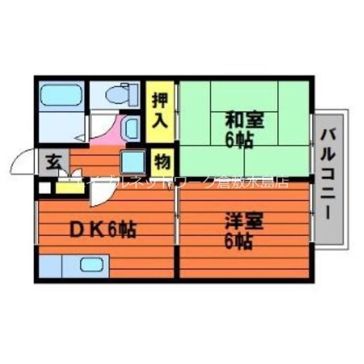 岡山県倉敷市児島元浜町(アパート)の賃貸物件の間取り