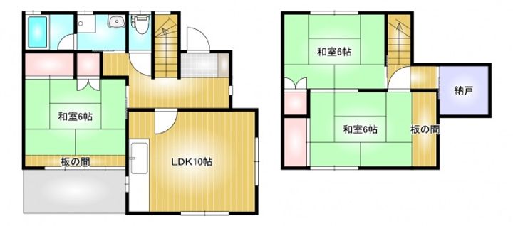 岡山県倉敷市西富井(一戸建)の賃貸物件3の間取り