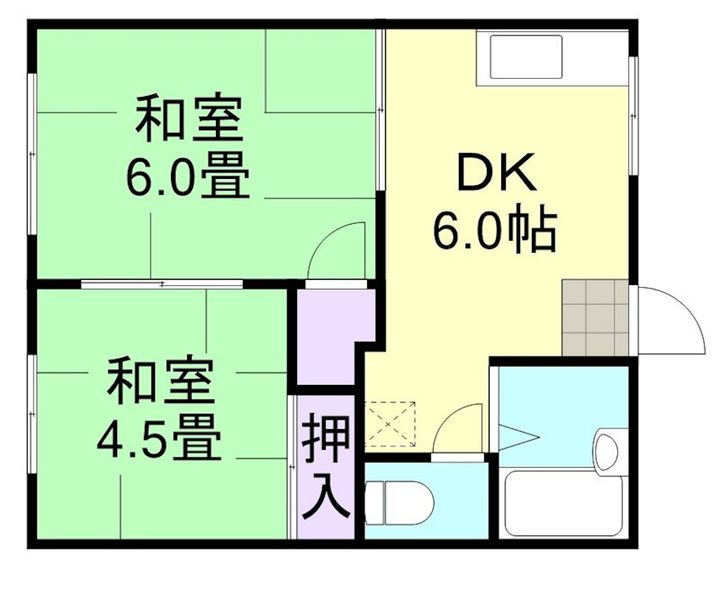 コーポ明和 A棟の間取り