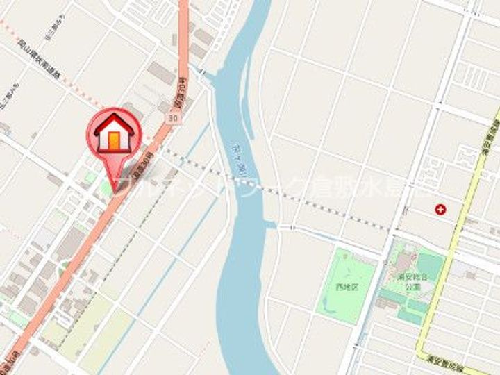 岡山県岡山市南区藤田(アパート)の賃貸物件203の地図