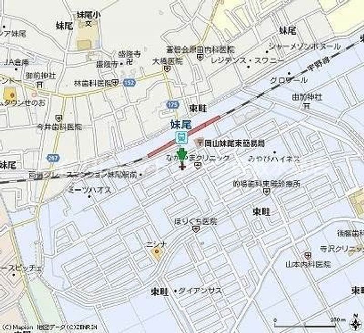 岡山県岡山市南区東畦(タウンハウス)の賃貸物件106の地図
