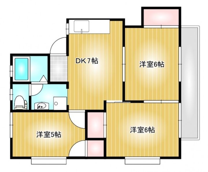 岡山県倉敷市中島(アパート)の賃貸物件の間取り