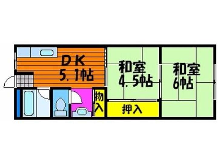 森本アパート202の間取り