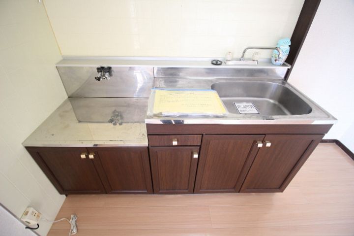 岡山県倉敷市酒津(アパート)の賃貸物件A203号室のキッチン