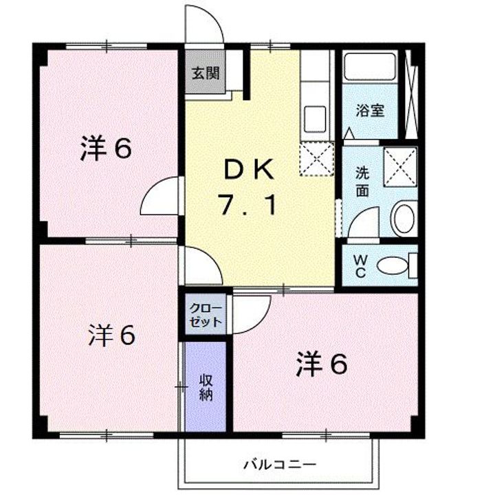 岡山県倉敷市四十瀬(アパート)の賃貸物件の間取り