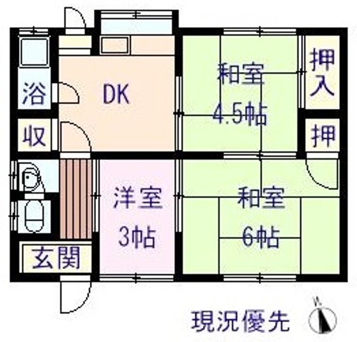 広島県福山市西新涯町1丁目(一戸建)の賃貸物件東7の間取り