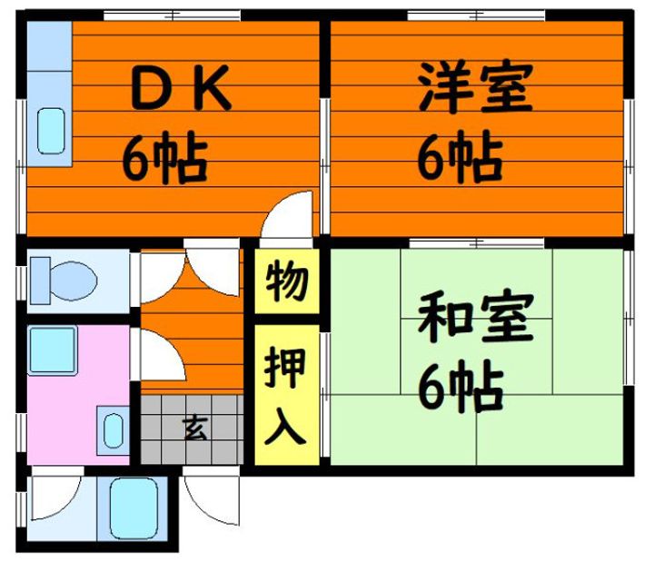岡山県倉敷市中島(アパート)の賃貸物件201の間取り