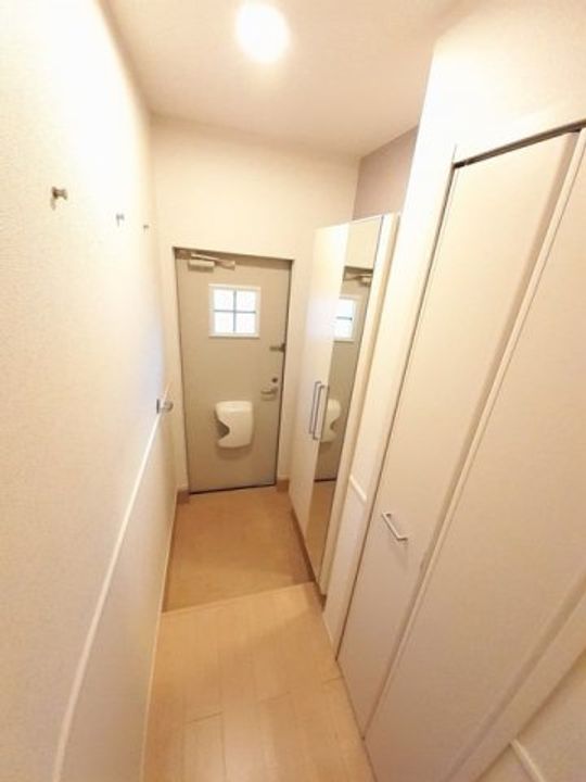 岡山県倉敷市林(アパート)の賃貸物件の玄関