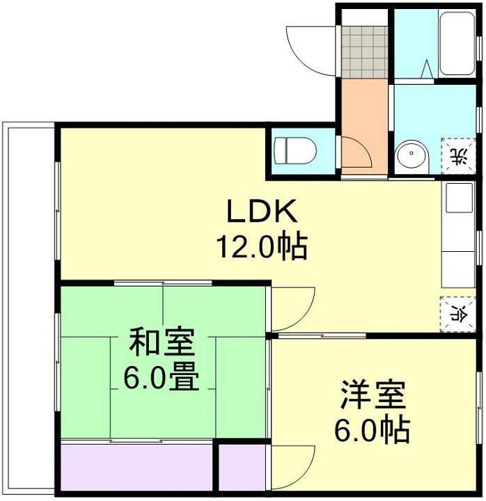 岡山県倉敷市玉島(アパート)の賃貸物件202の間取り