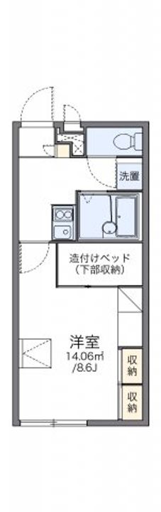 岡山県倉敷市児島田の口1丁目(アパート)の賃貸物件206の間取り