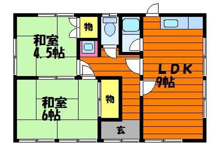 岡山県倉敷市安江(アパート)の賃貸物件1の間取り