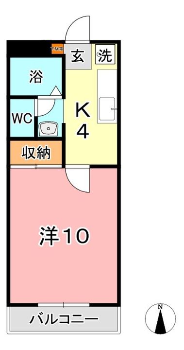 岡山県倉敷市船穂町船穂(マンション)の賃貸物件の間取り
