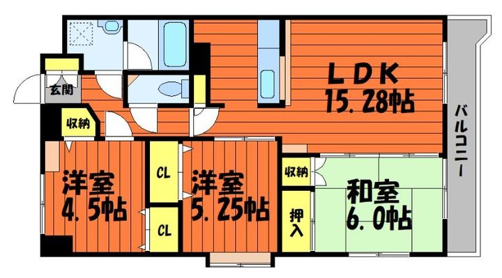 岡山県倉敷市茶屋町(アパート)の賃貸物件の間取り