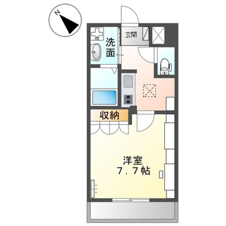 岡山県倉敷市東富井(アパート)の賃貸物件の間取り