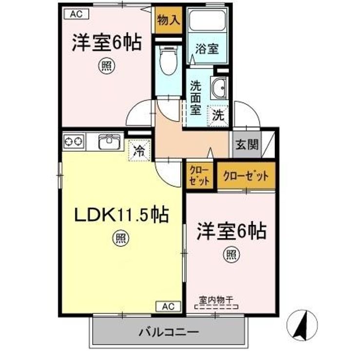 サンコーポ石井 A棟の間取り