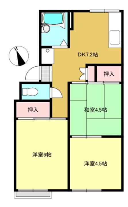 プレジール東粒浦の間取り