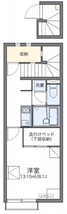 岡山県倉敷市児島阿津1丁目(アパート)の賃貸物件208の間取り