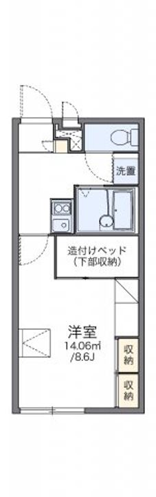 岡山県倉敷市児島田の口1丁目(アパート)の賃貸物件104の間取り