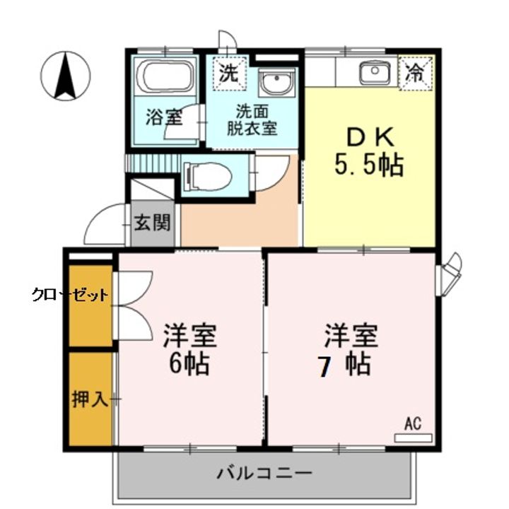 クレストヤマA-3の間取り