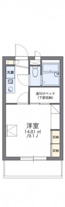 レオパレスラフィーネ207の間取り