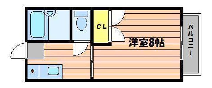 岡山県倉敷市新田(アパート)の賃貸物件203の間取り