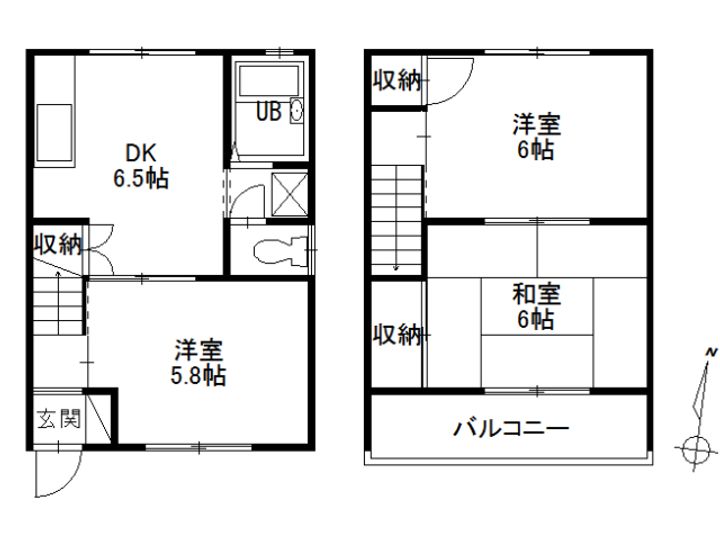 グランデール千田2-Dの間取り