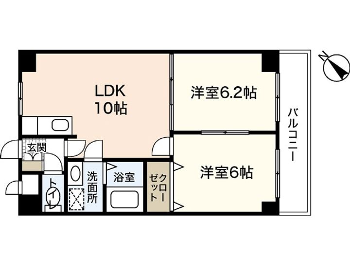 岡山県岡山市南区大福(マンション)の賃貸物件505の間取り