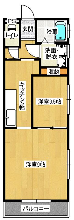エトワールYUBUNSHAⅢ203の間取り