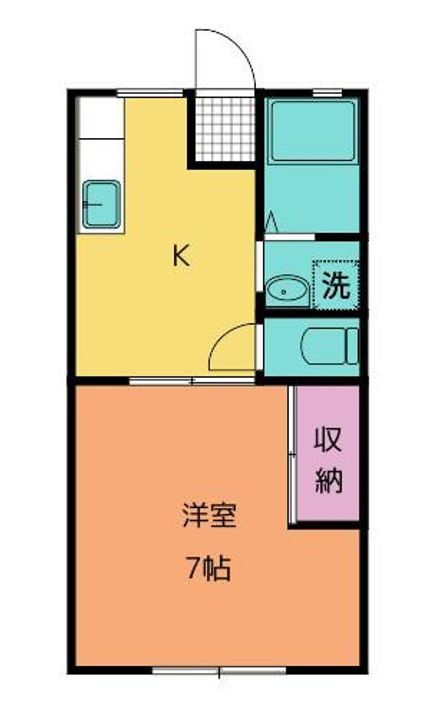 サンハイツ川口A・BA205号室の間取り