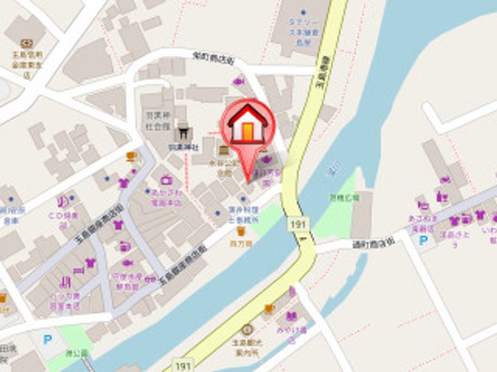 岡山県倉敷市玉島中央町1丁目(一戸建)の賃貸物件の地図